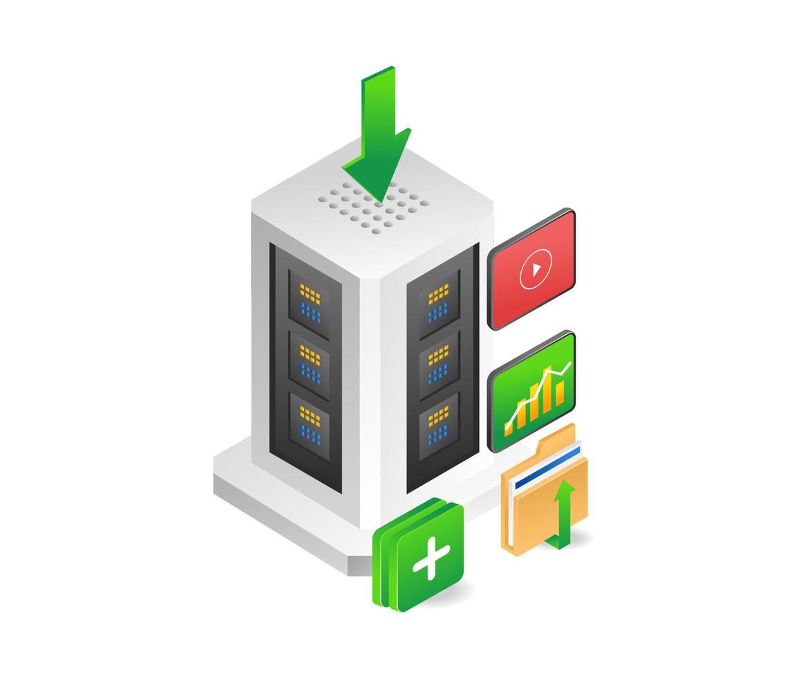 A lot of data stored on the server vector