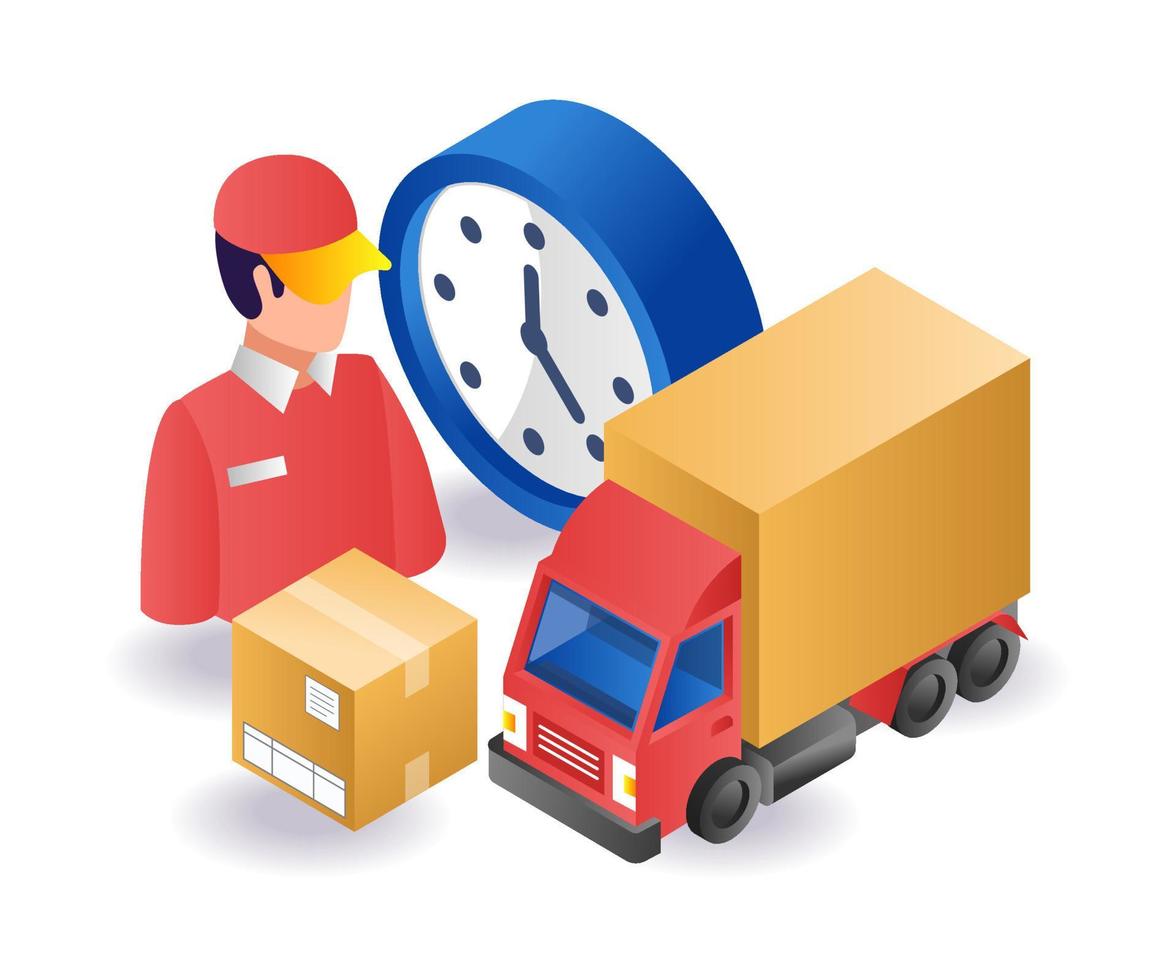 Logistics delivery time vector