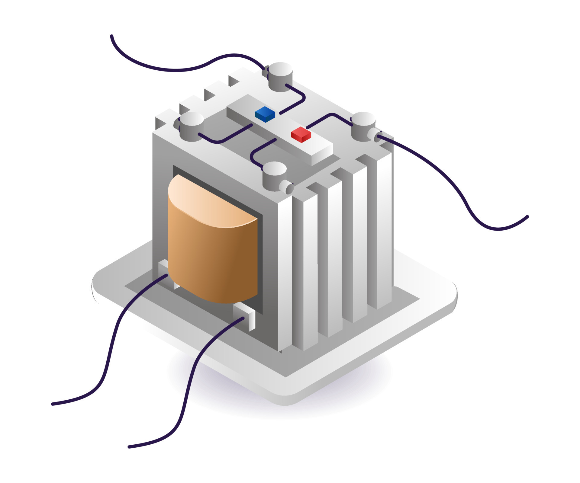 Electrical stabilizer transformer 10682449 Vector Art at Vecteezy