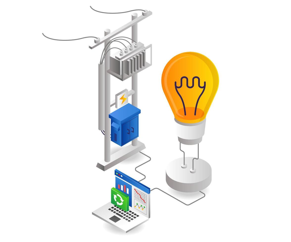 Controlling electrical energy with a computer vector
