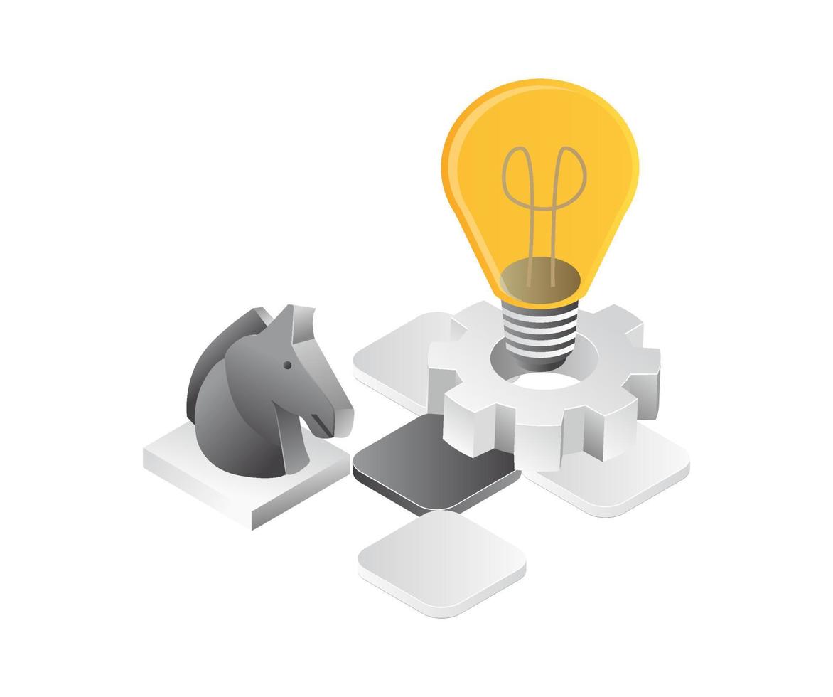 The idea of using horse steps for business strategy vector