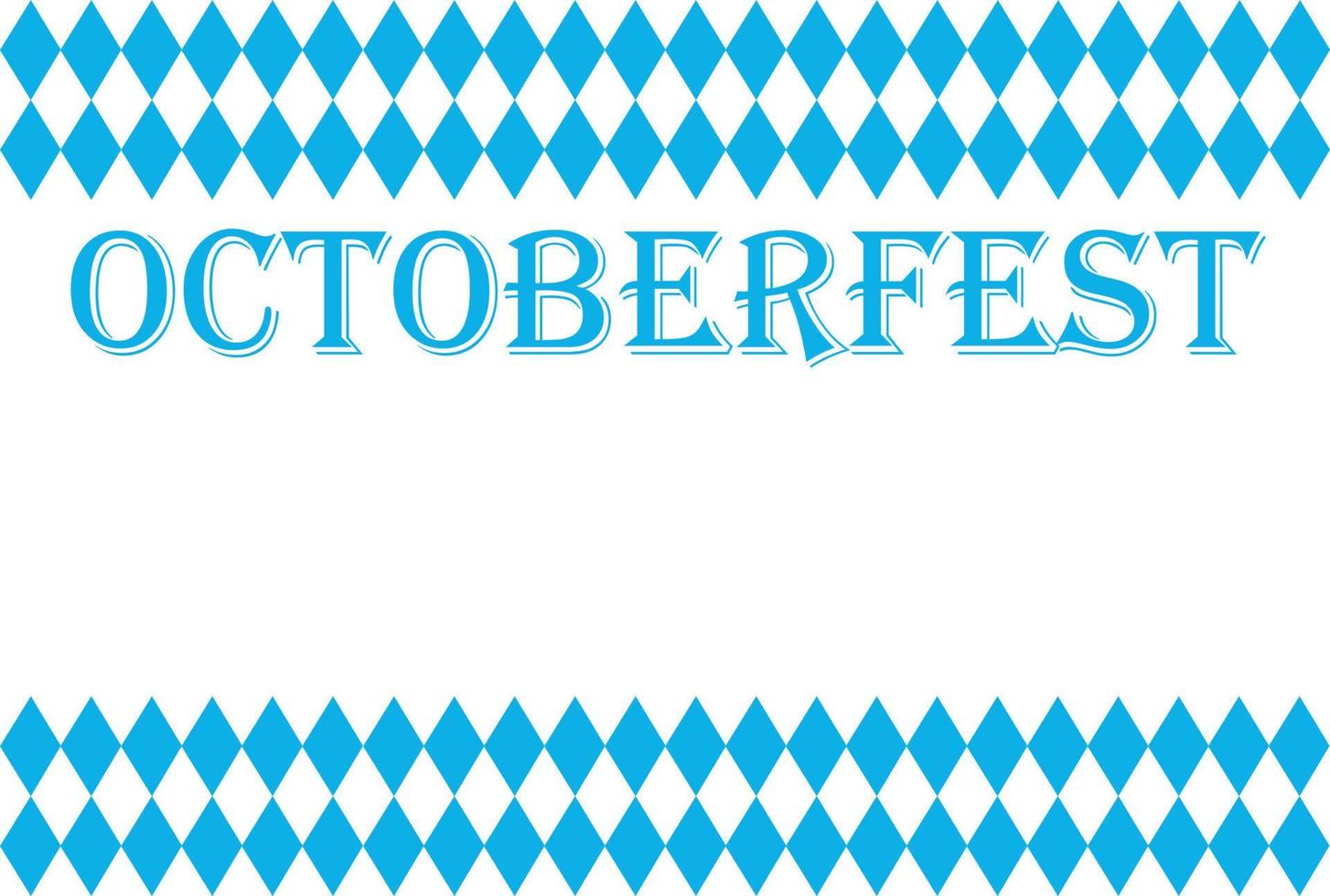 Octoberfest pattern. October munich fest background. Rhomb octoberfest blue ornament vector