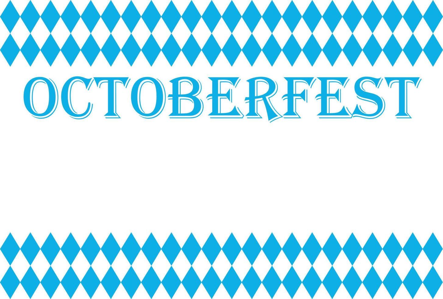 Octoberfest pattern. October munich fest background. Rhomb octoberfest blue ornament vector