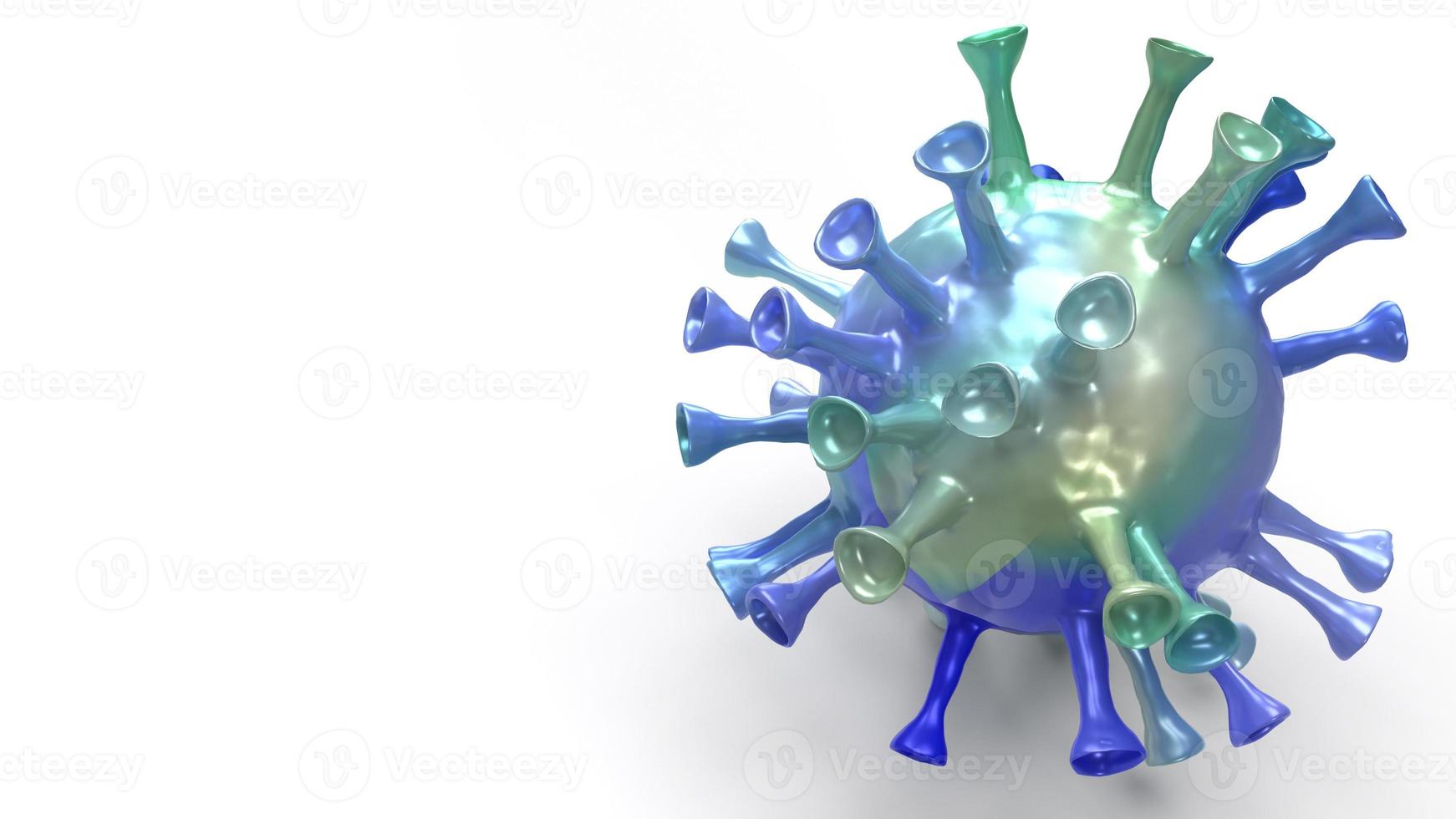 The virus surface world on white background  3d rendering for medical content. photo