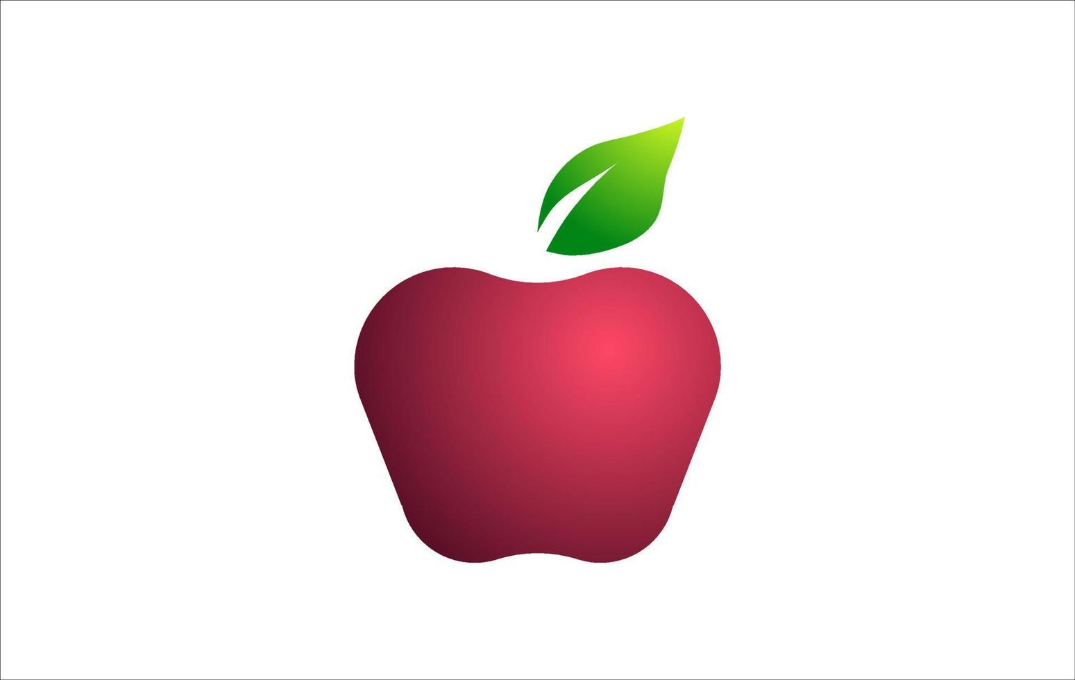 vector de icono de manzana roja simple