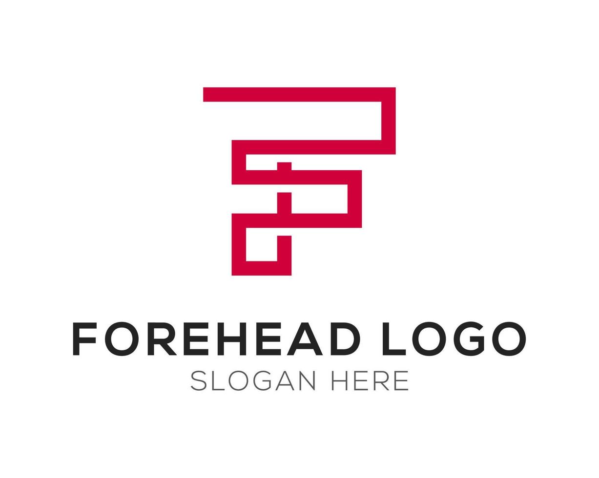 Simple letter F logo design template on white background. Suitable for any brand vector