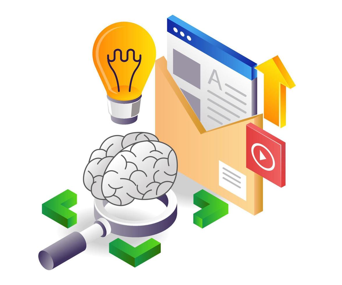 Email marketing artificial intelligence vector