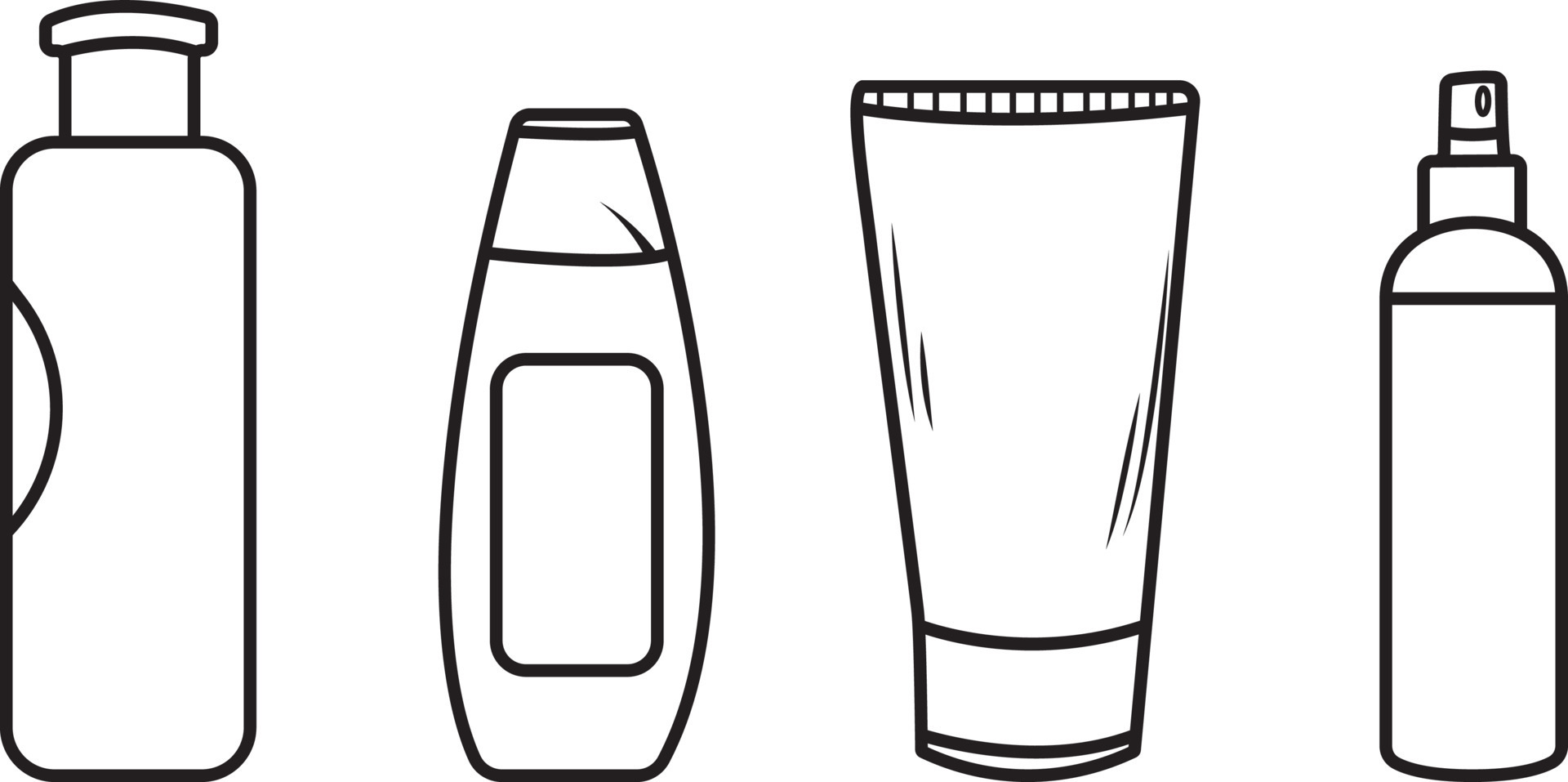 Perfume, Hair oil, Face wash and shampo bottles. vector illustration 10682761 Vector Art at Vecteezy