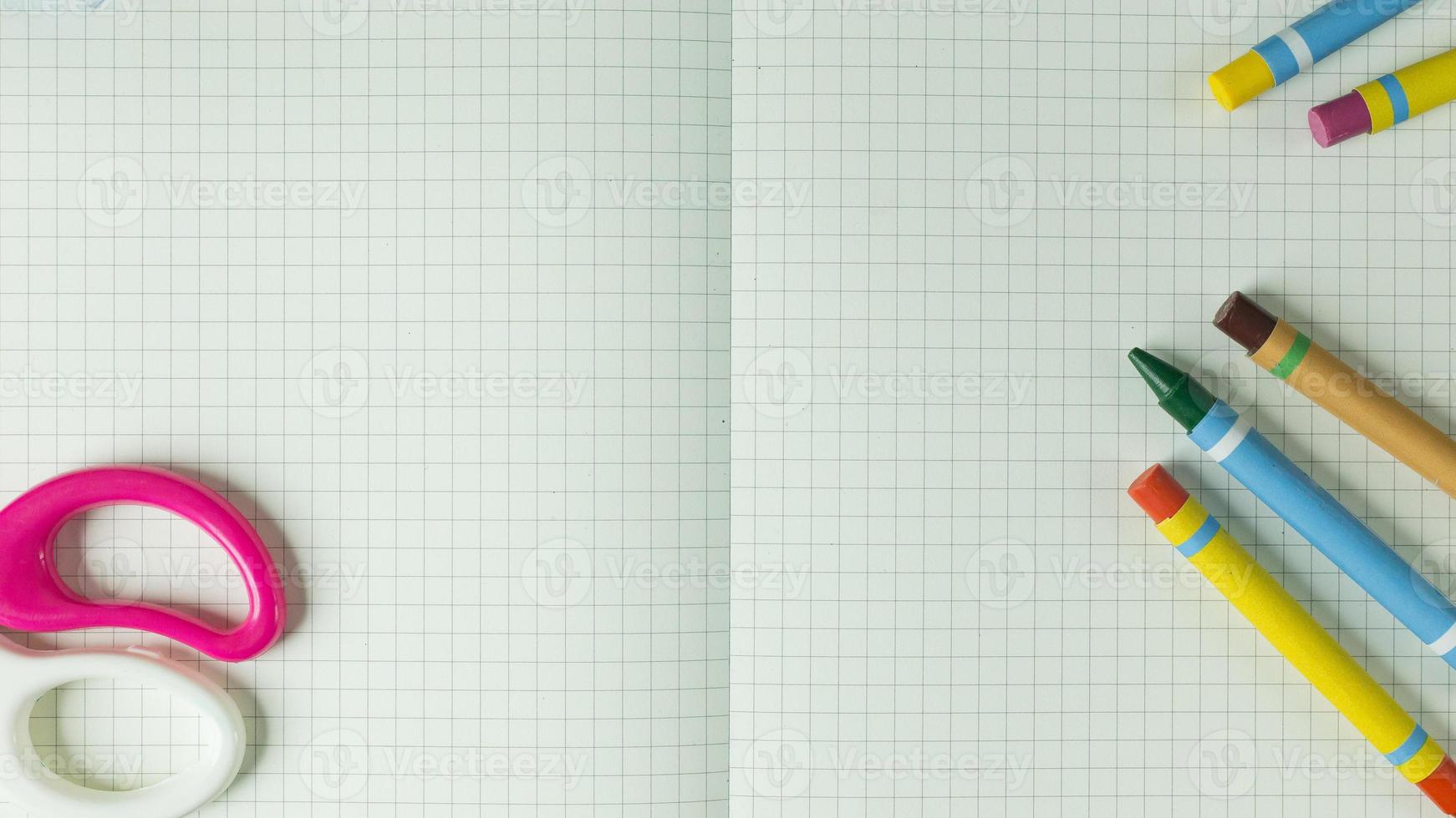 Back to school concept image colorful background. photo
