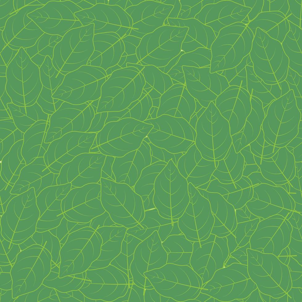 Seamless with green birch leaves vector