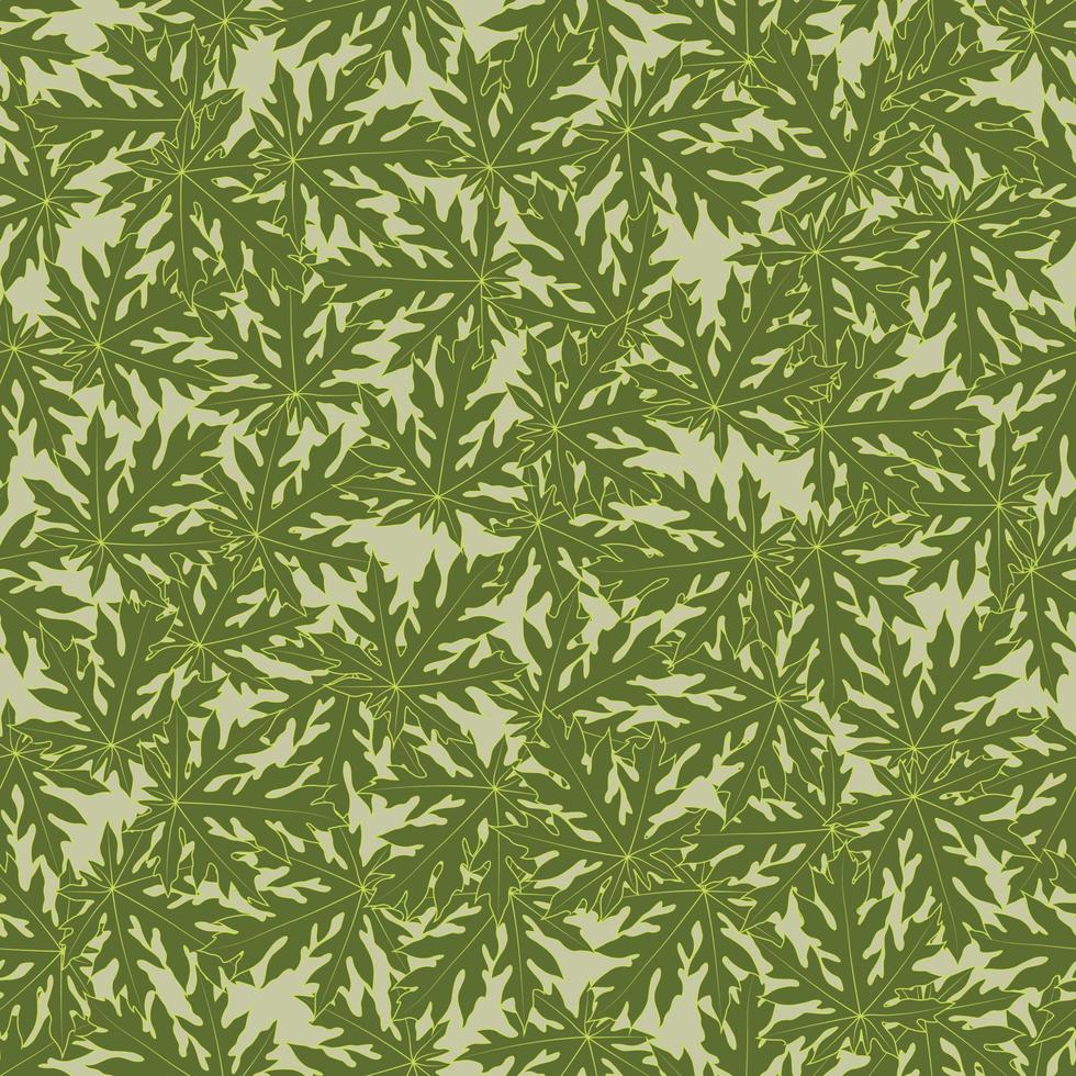 Seamless with green birch leaves vector