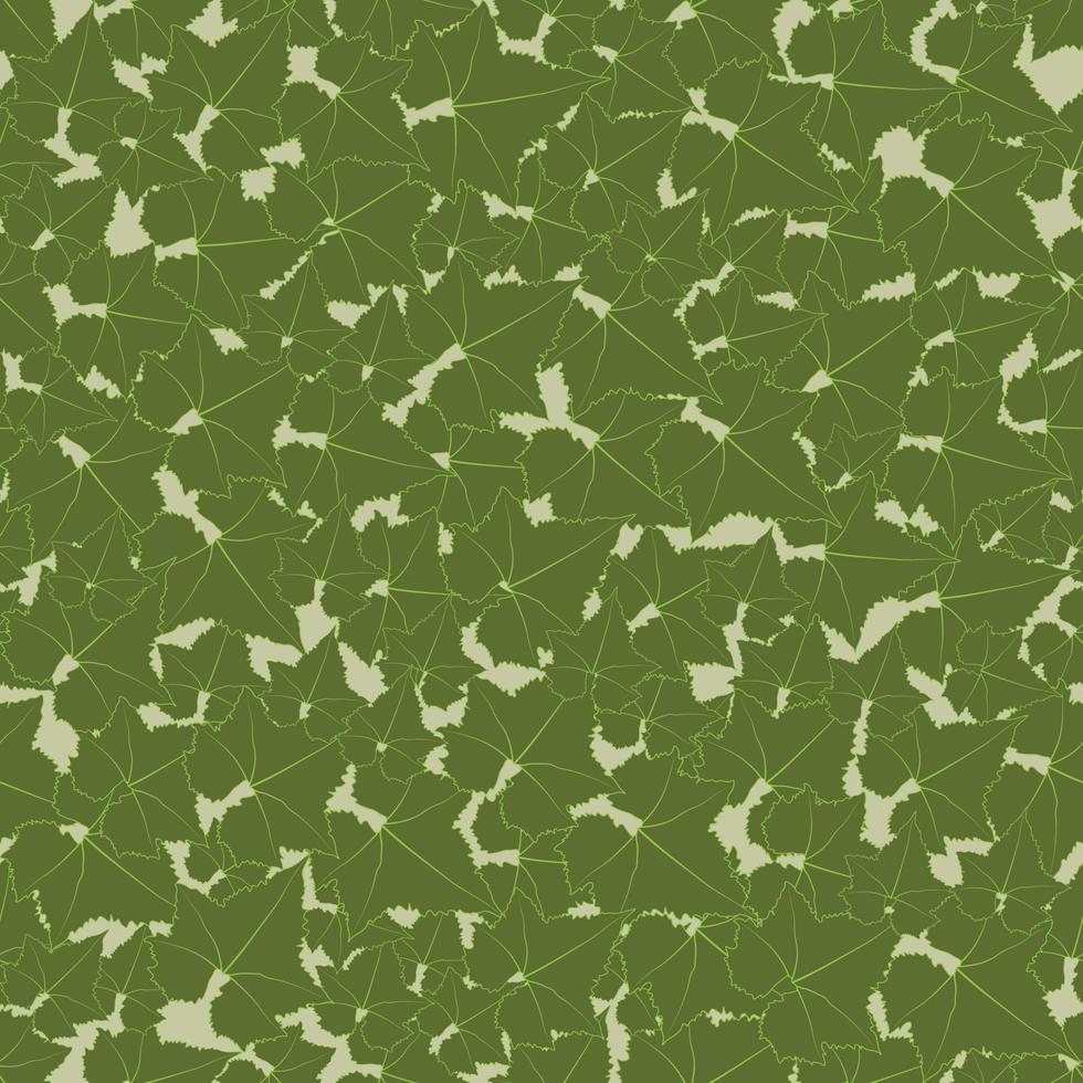 Seamless with green birch leaves vector