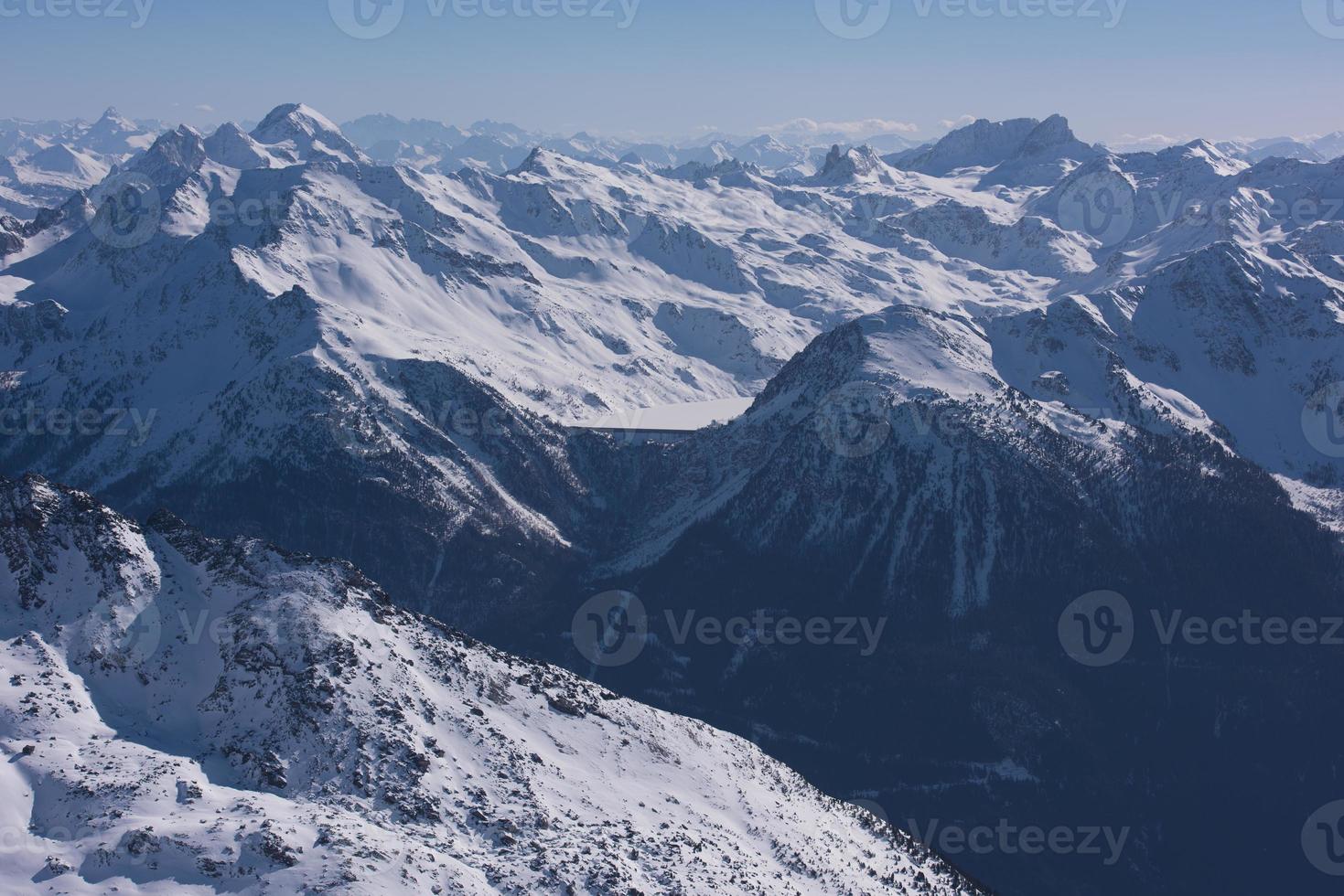 beautiful landscape of mountain on winter photo