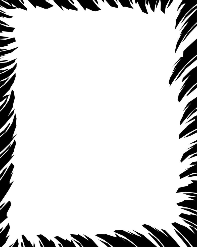 black white vertical brush frame vector