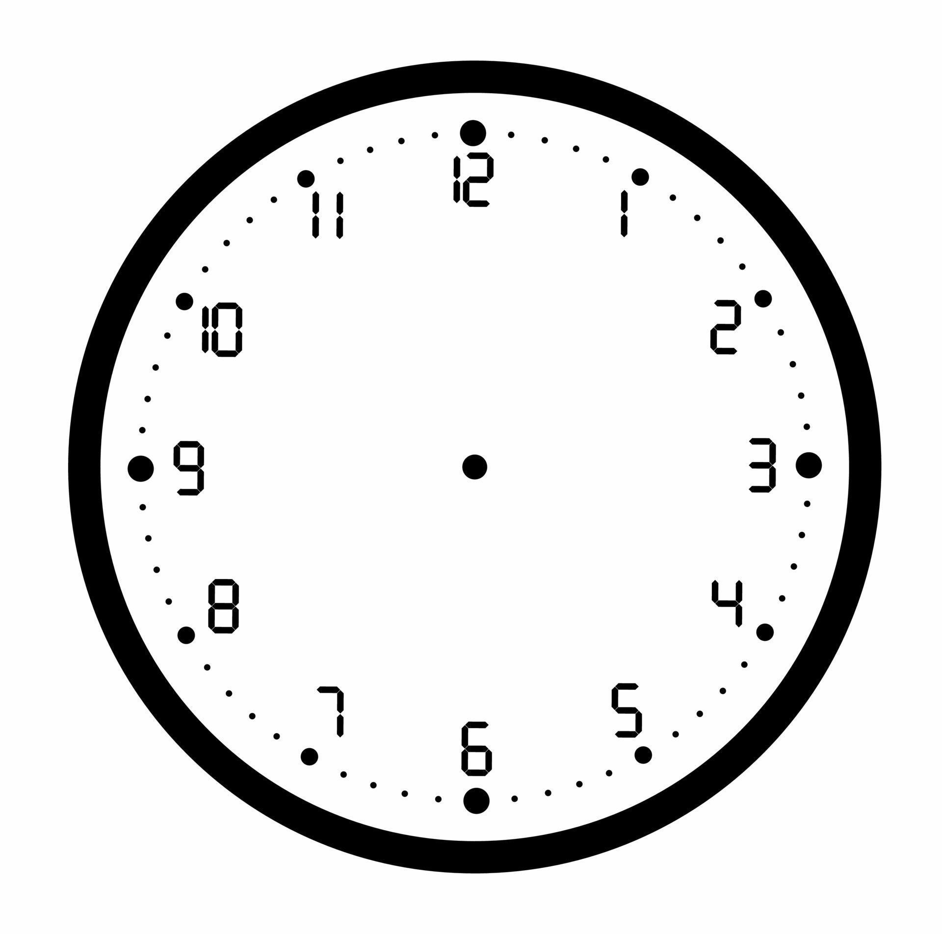 clock face blank isolated on white background 10683208 Vector Art at ...