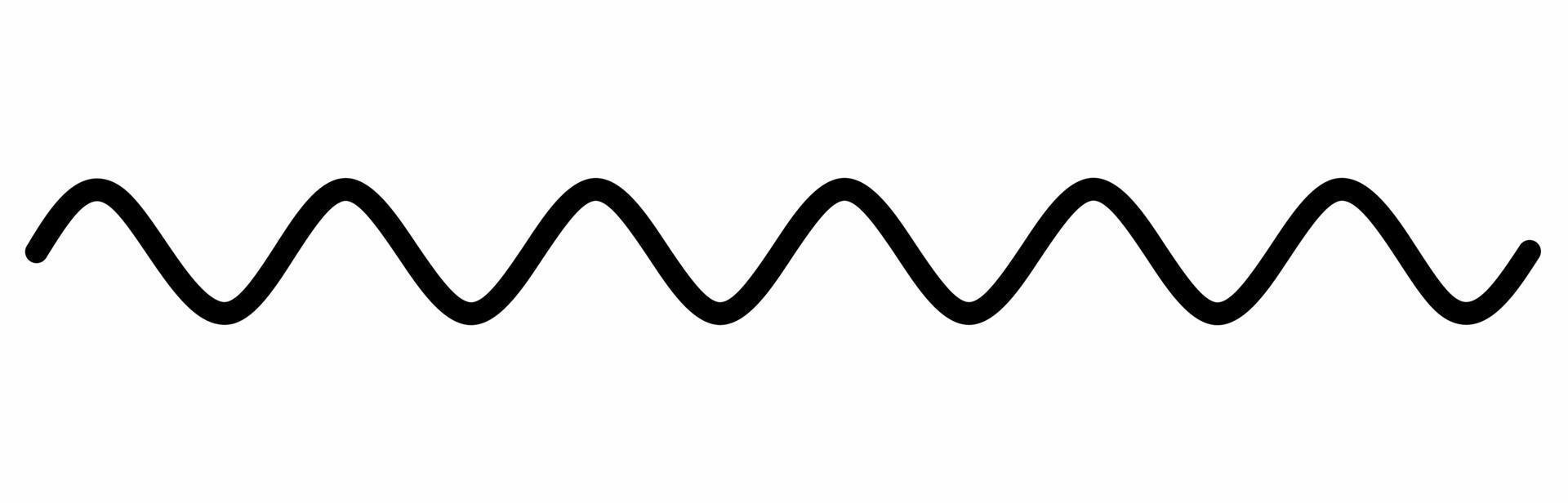 wavy line isolated on white background vector