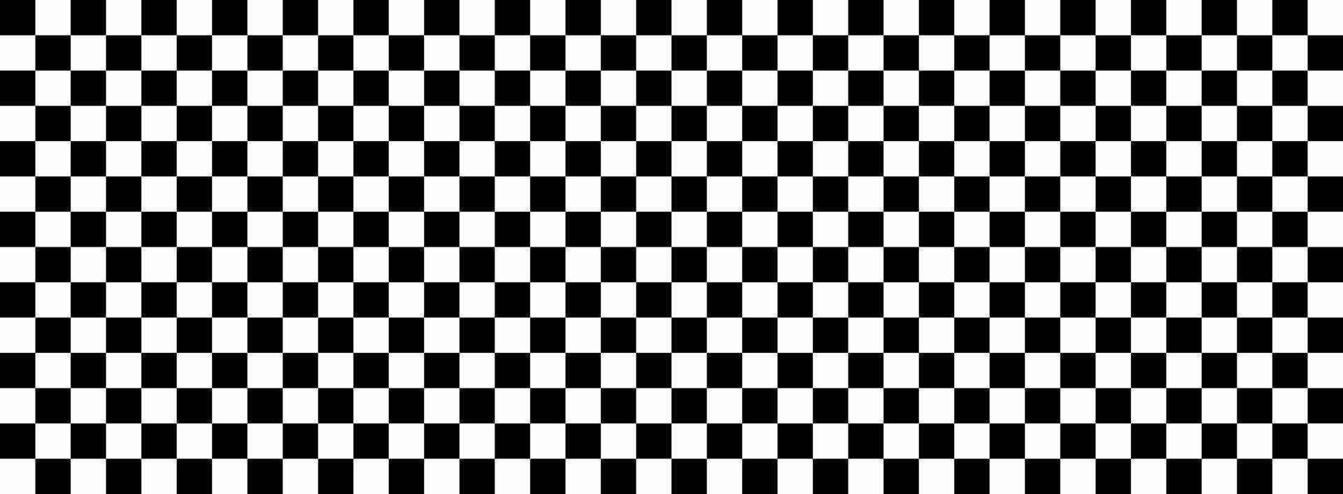 tablero de ajedrez horizontal a cuadros blanco y negro textura repetible. cuadros anchos vector