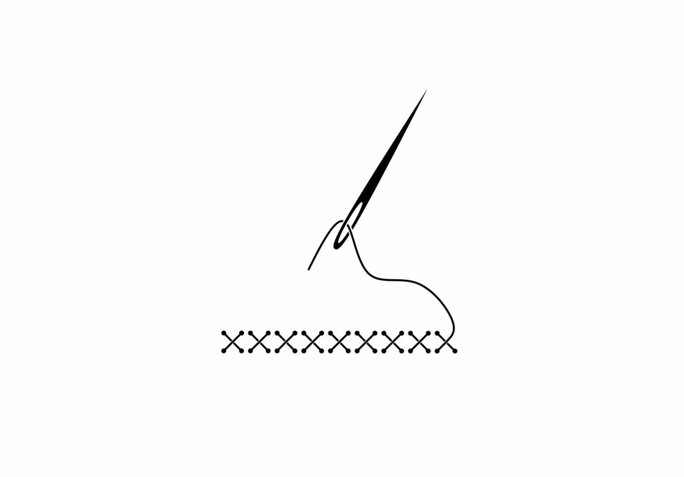 Needle and thread Taylor logo isolated on white background vector