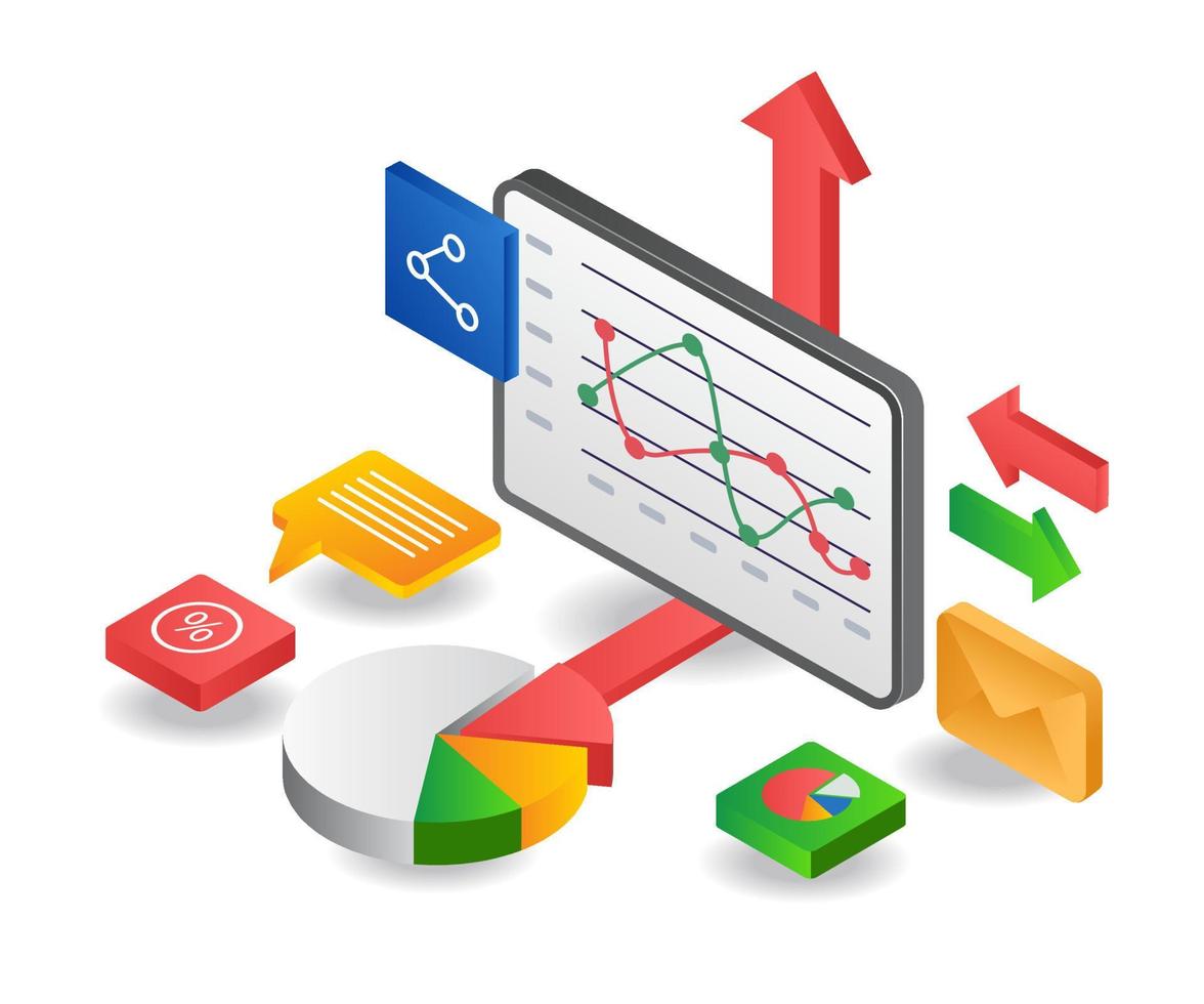 Investment banking business analysis data vector