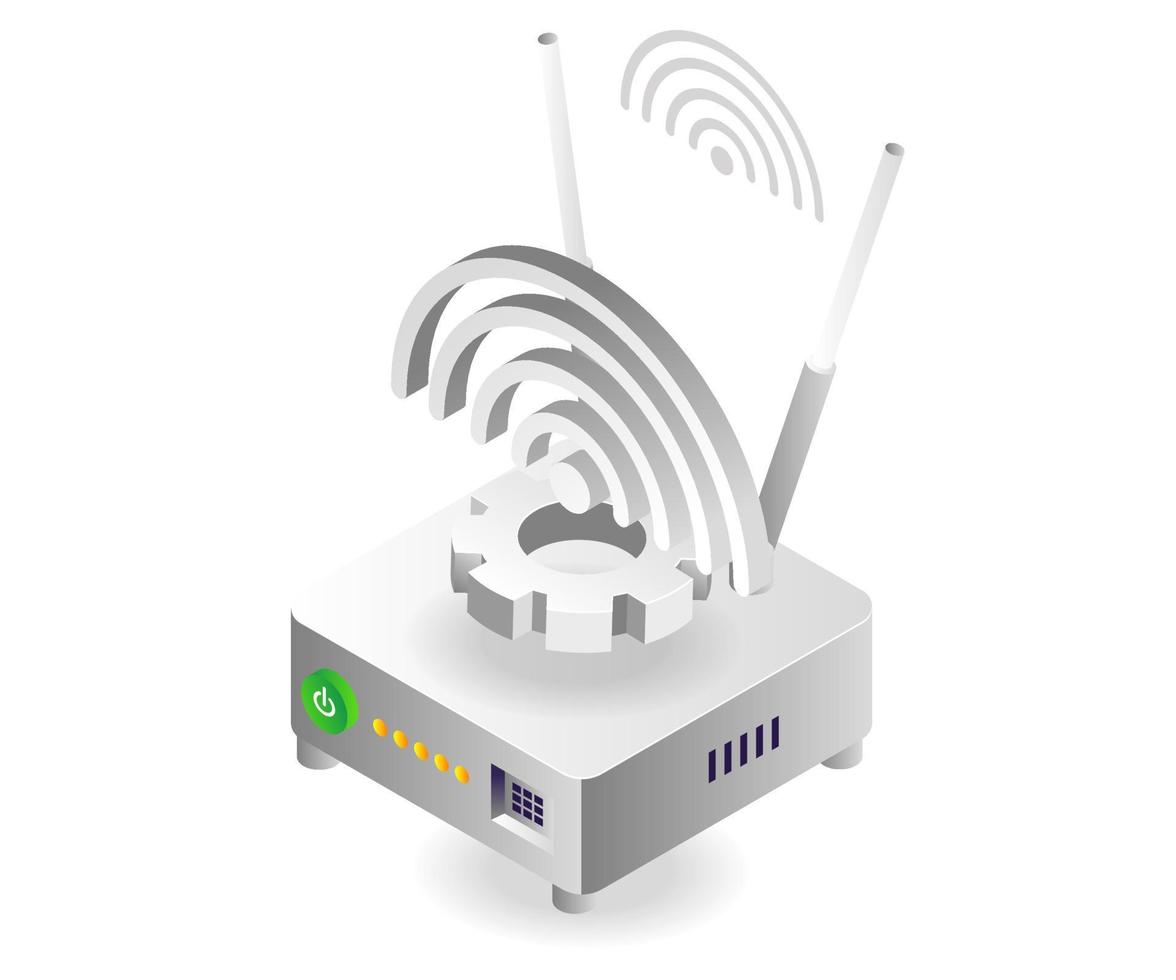 enrutador proceso wifi vector