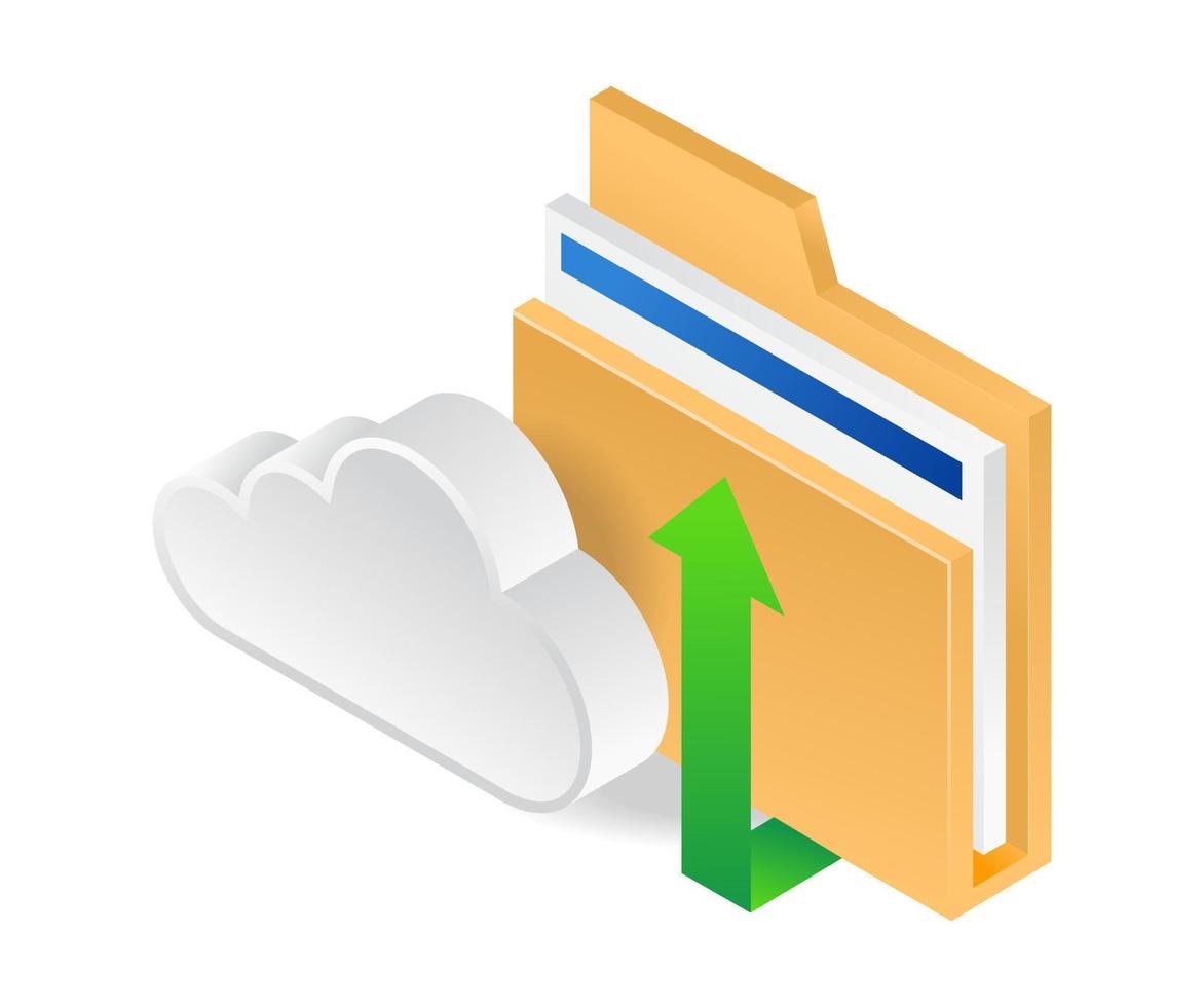 Data folder out of cloud server vector