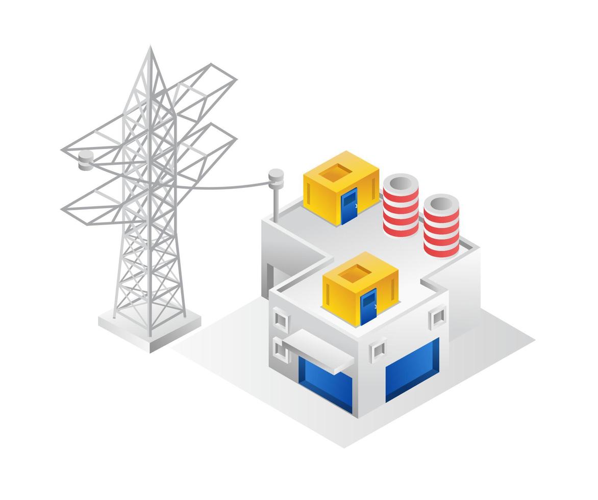 Electrical grid for industrial plants vector