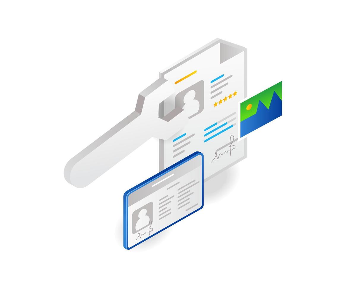 Account personal data information settings vector