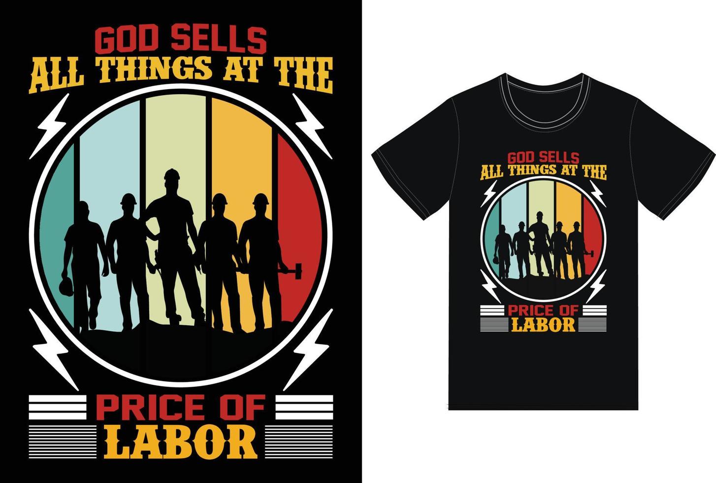 Premium USA Labor day Vector Typography T-Shirt Design For All People