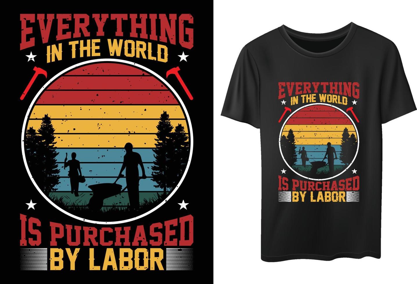 Premium USA Labor day Vector Typography T-Shirt Design.