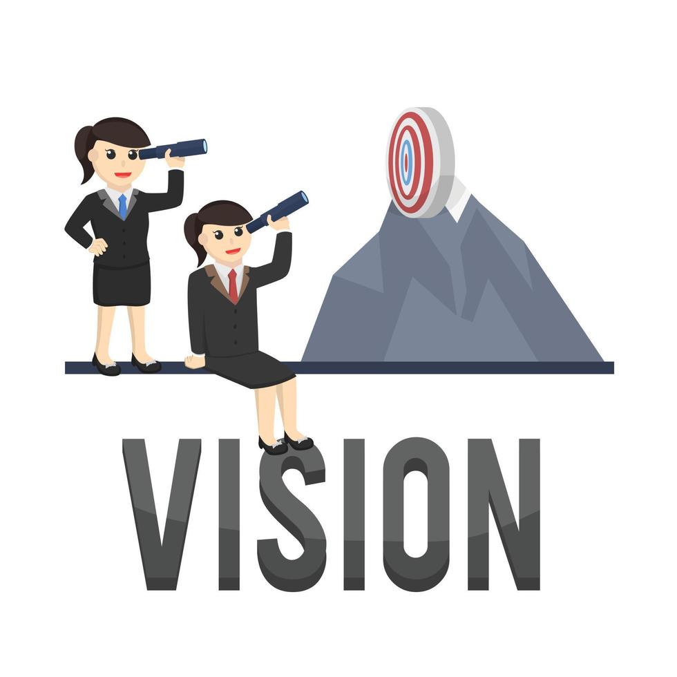 business woman vision design character on white background vector