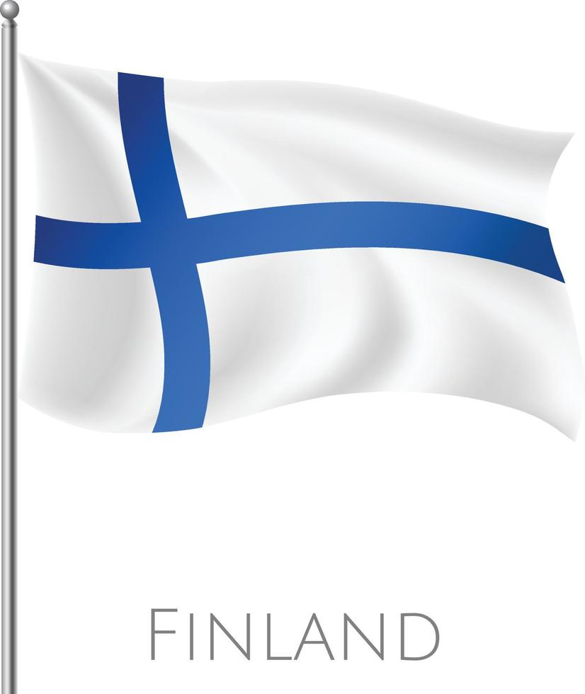 Abstract  Finland fly flag with vector background design