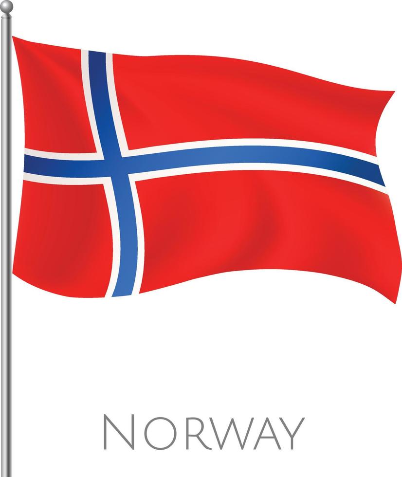 noruega volar bandera con trabajo de arte vectorial abstracto y diseño de fondo vector