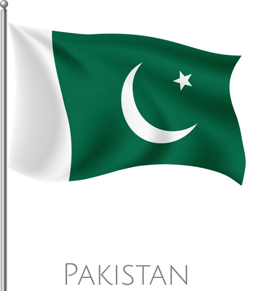 pakistán volar bandera abstracta con diseño de fondo de vector