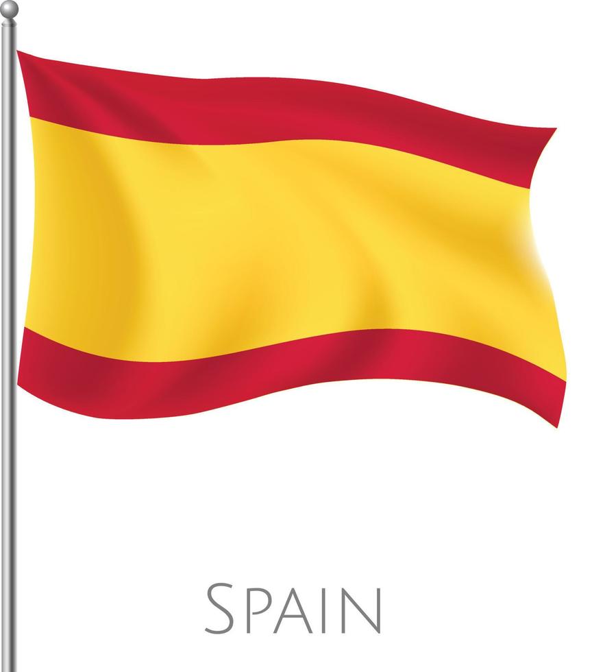 Spain abstract fly flag with vector background design