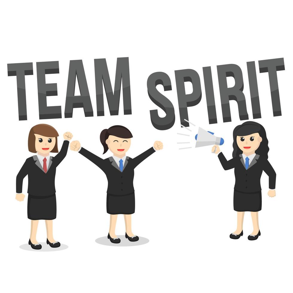 business woman secretary team spirit people design character on white background vector