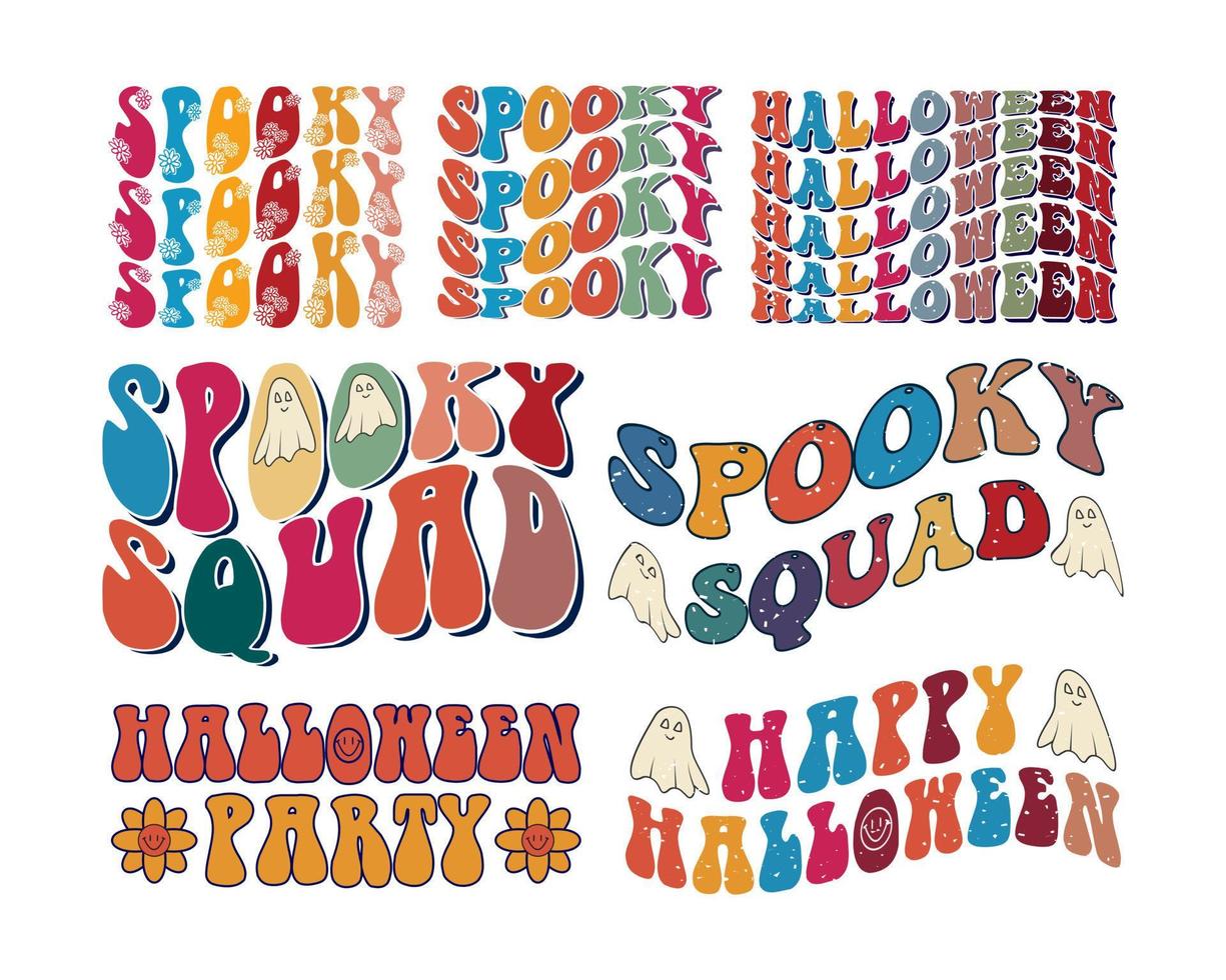 halloween design with boo and flower design vector
