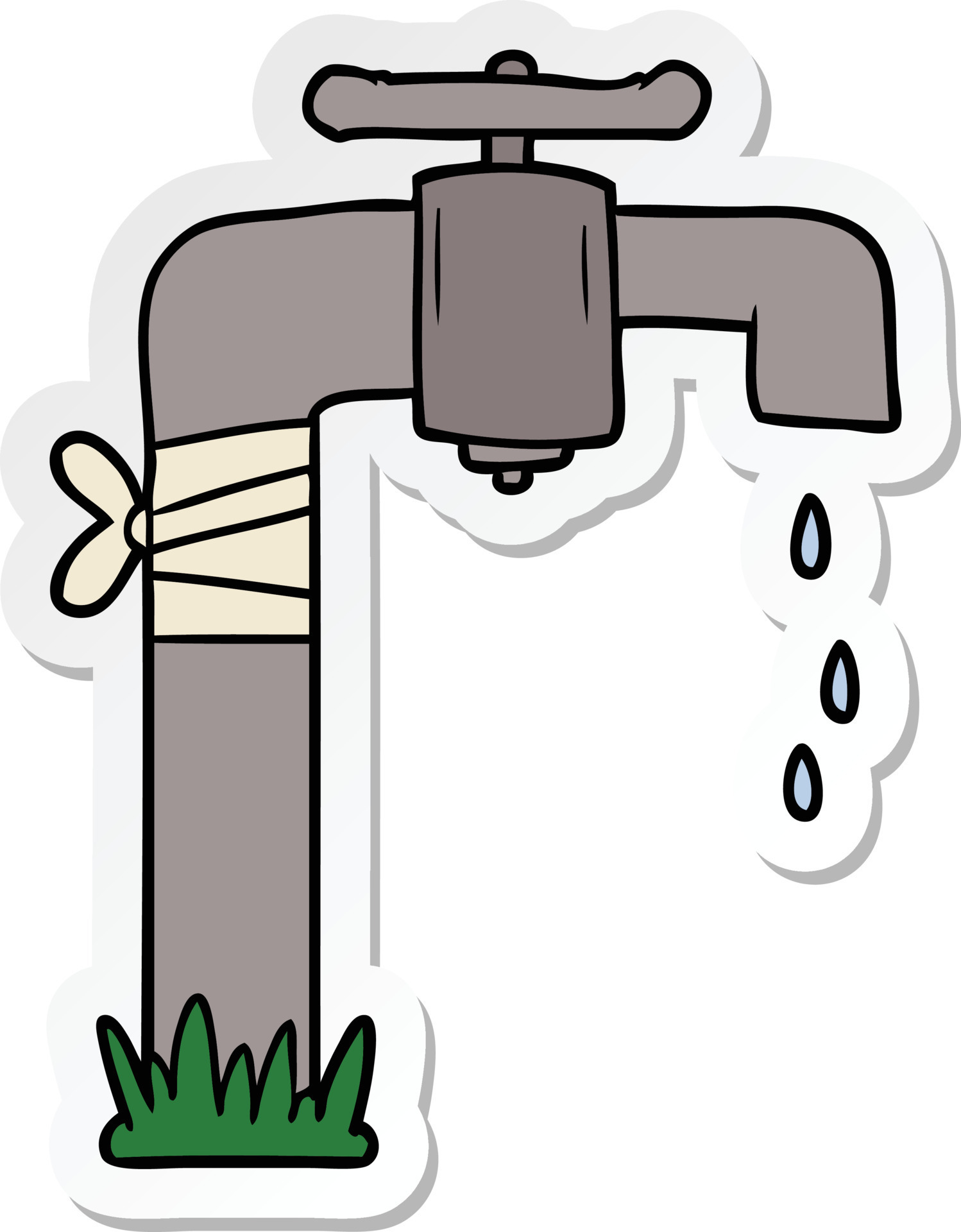 sticker of a cartoon old water tap 10684163 Vector Art at Vecteezy sticker of a cartoon old water tap 10684163 Vector Art at Vecteezy