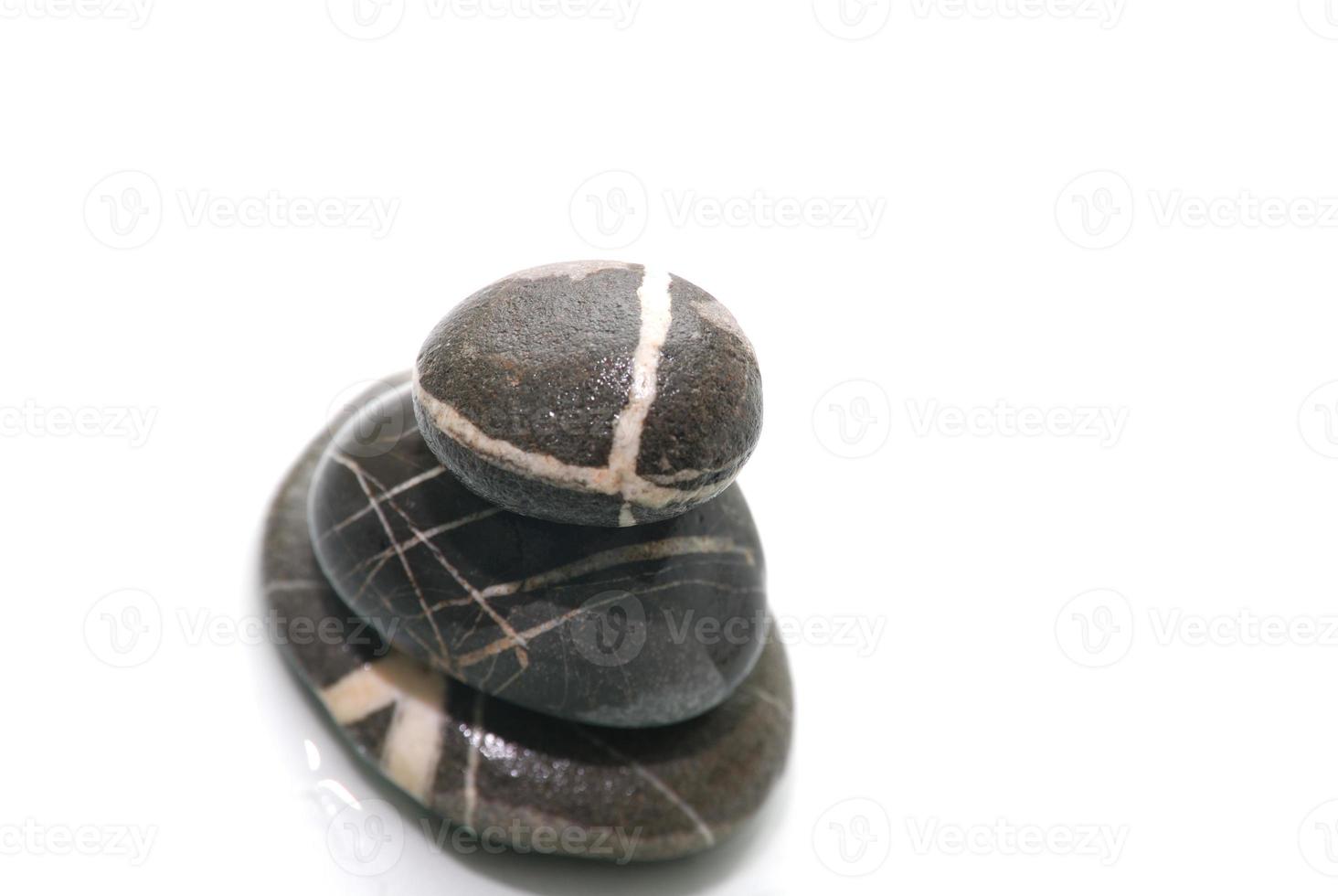 .zen stones with reflection isolated photo