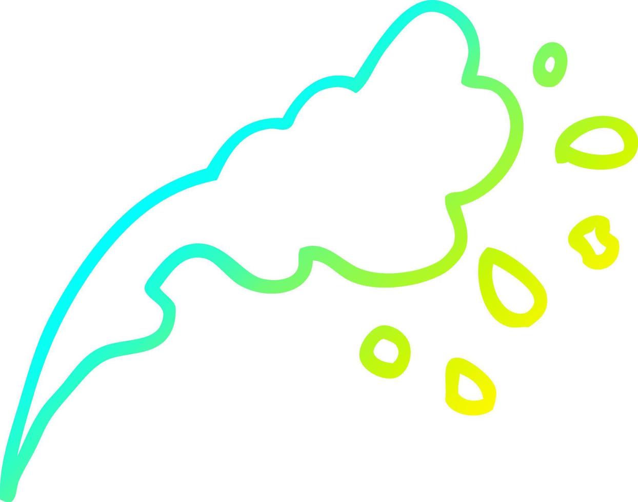 línea de gradiente frío dibujo dibujos animados salpicaduras de agua vector