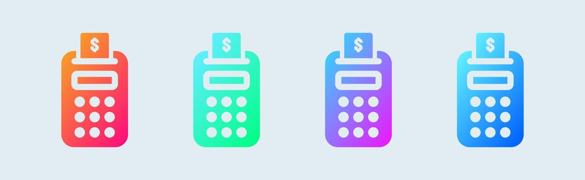 Cashier solid icon in gradient colors. Finance signs vector illustration.