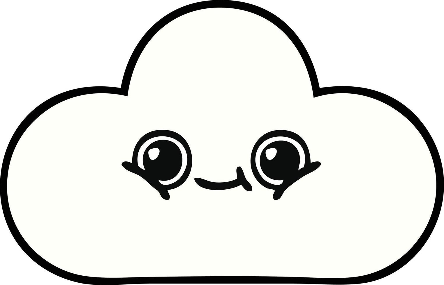 cute cartoon cloud vector