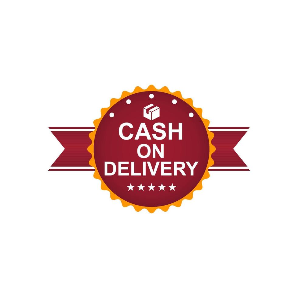 Cash on delivery sticker design for online store promotions vector