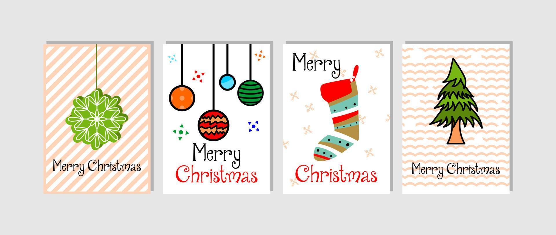 Merry Christmas. Winter holiday vector illustration Images for postcards, posters, cards and backgrounds.