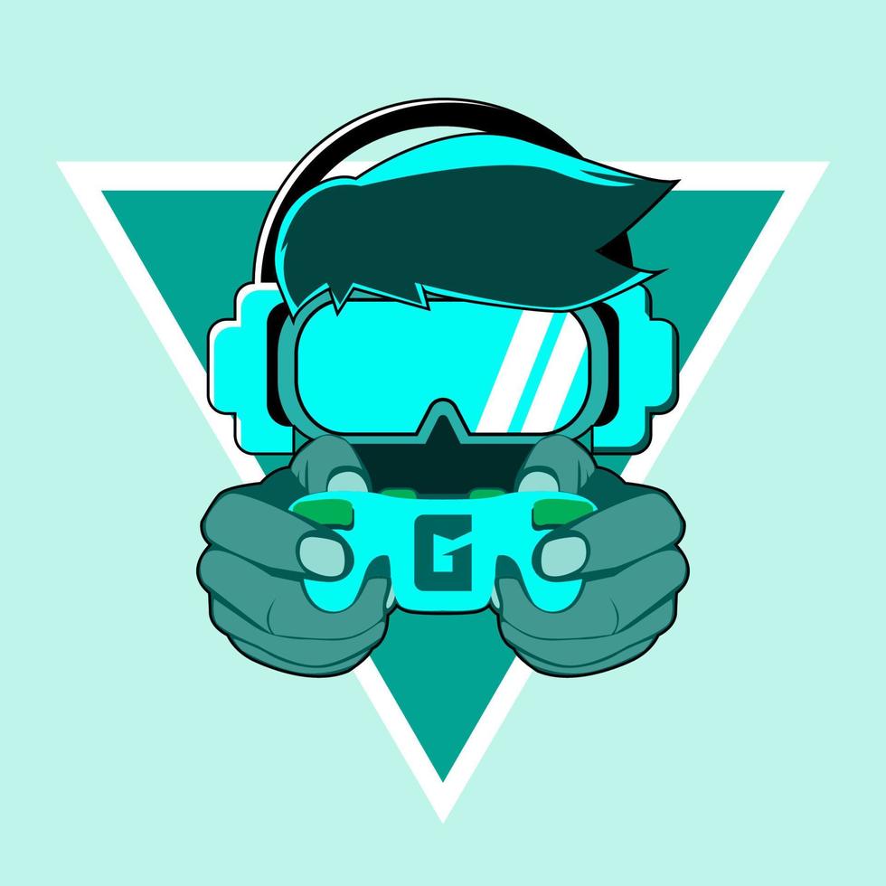 VR Gamer Illustration vector