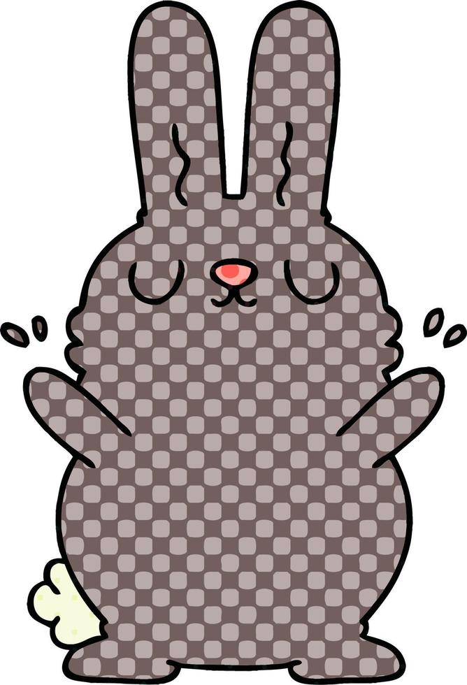 quirky comic book style cartoon rabbit vector