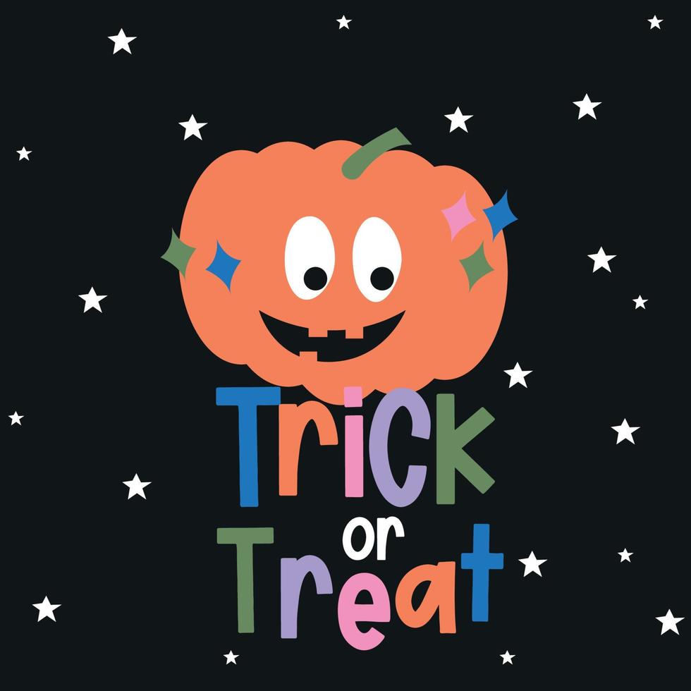 Trick or treat typography vector