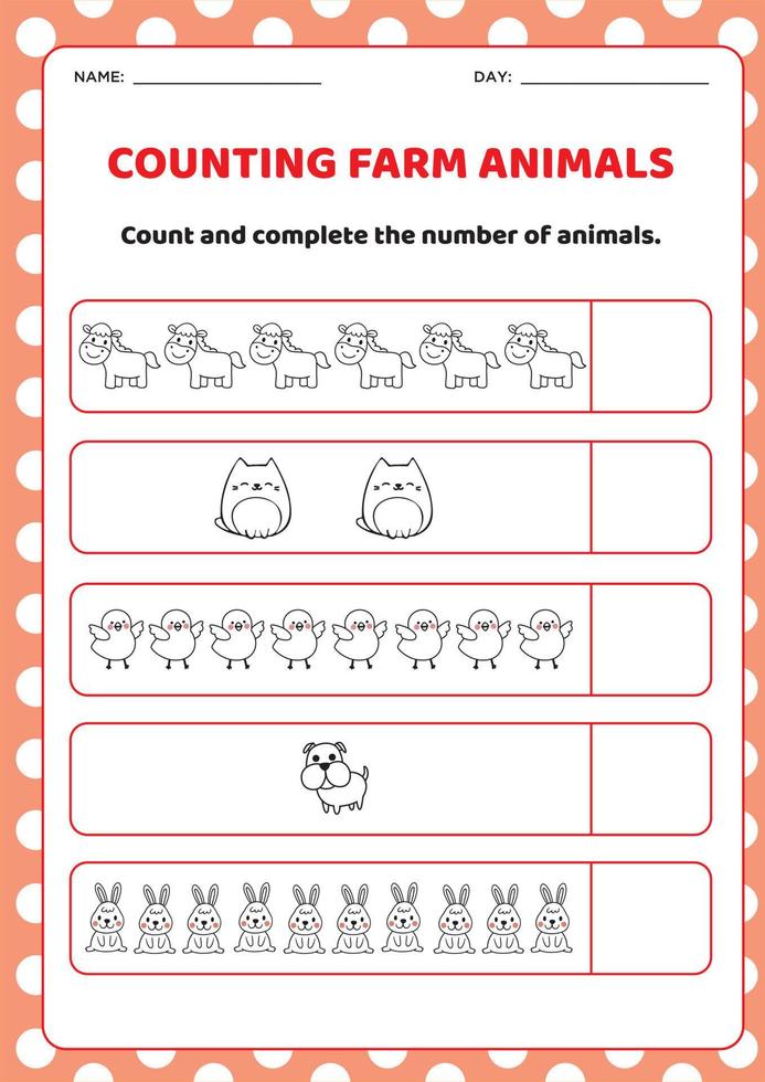 COUNTING ON THE FARM vector