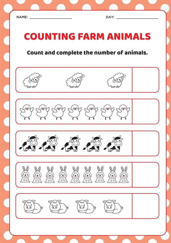 COUNTING ON THE FARM vector