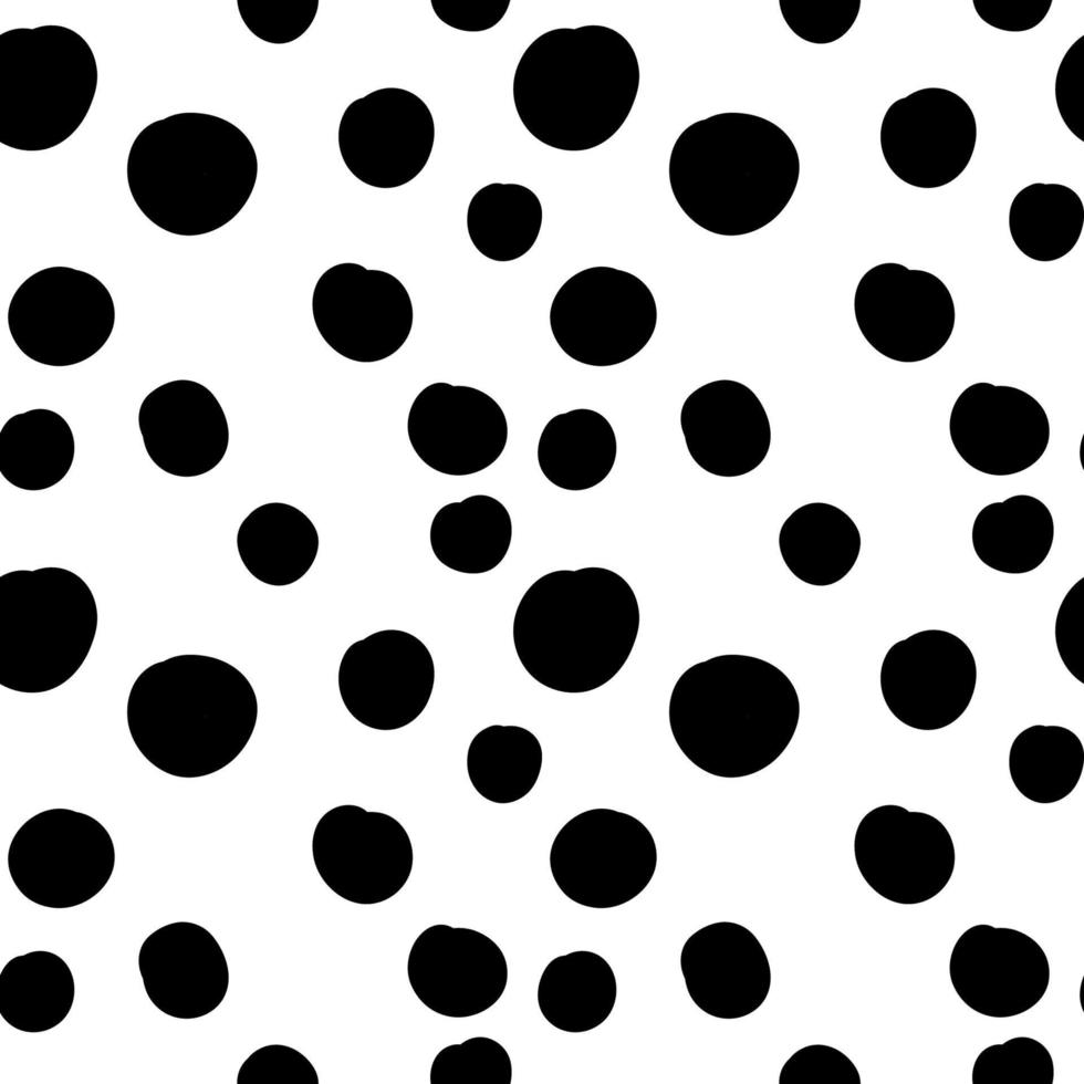 Geometrical background with uneven circles. Abstract round seamless pattern. Hand drawn dots pattern isolated on background. vector