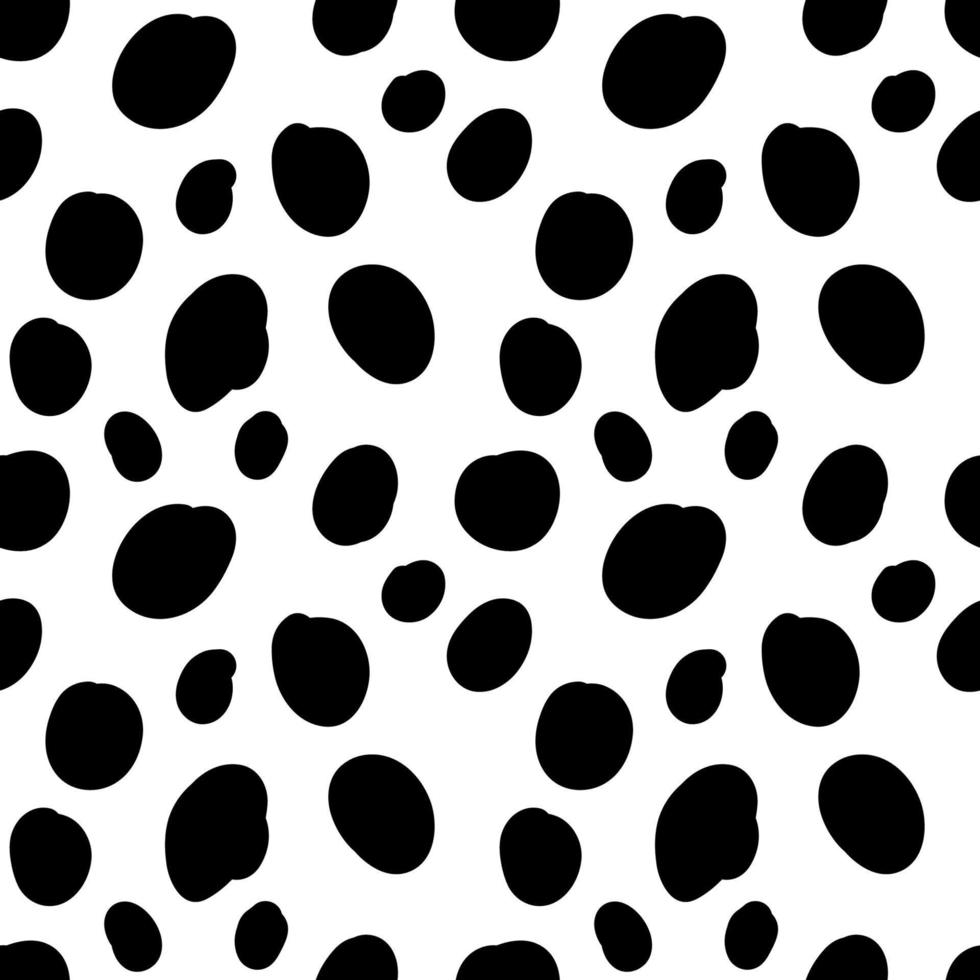 Geometrical background with uneven circles. Abstract round seamless pattern. Hand drawn dots pattern. Dotted background. vector